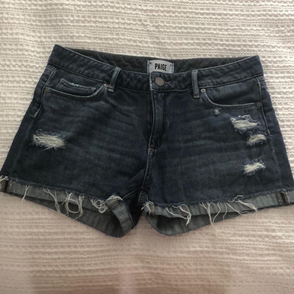 Paige Denim Jimmy Jimmy Short Size 27 medium wash